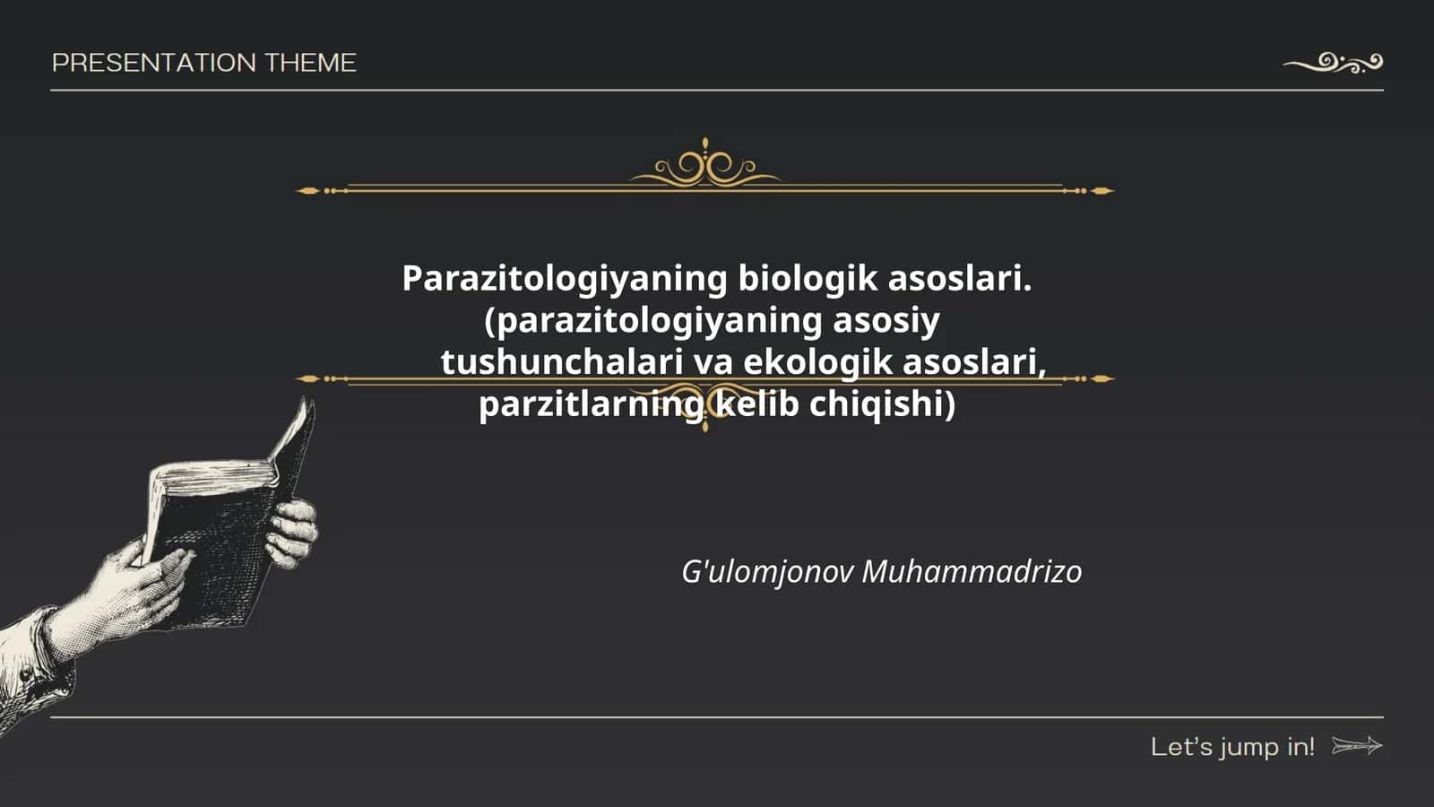 Parazitologiyaning biologik asoslari 1