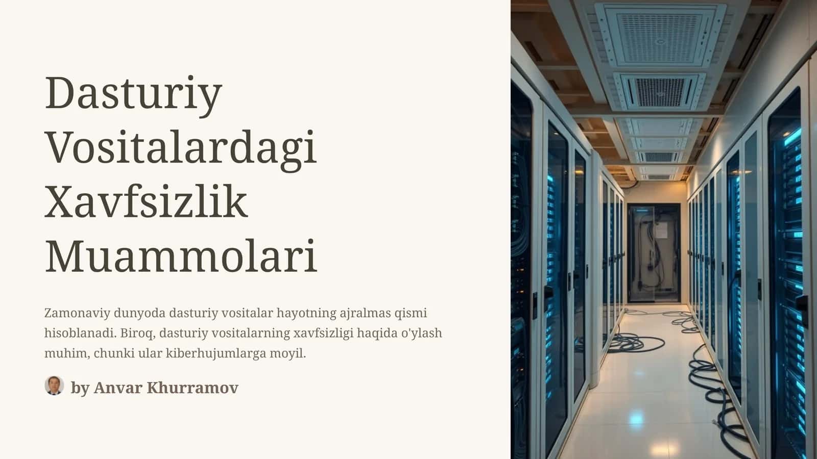 Dasturiy Vositalardagi Xavfsizlik Muammolari 1