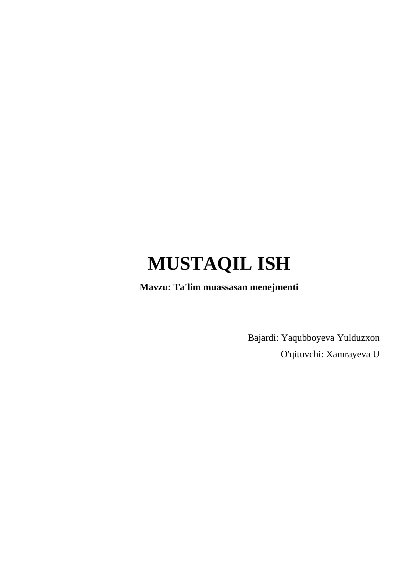 Ta'lim muassasalari menejmenti 1