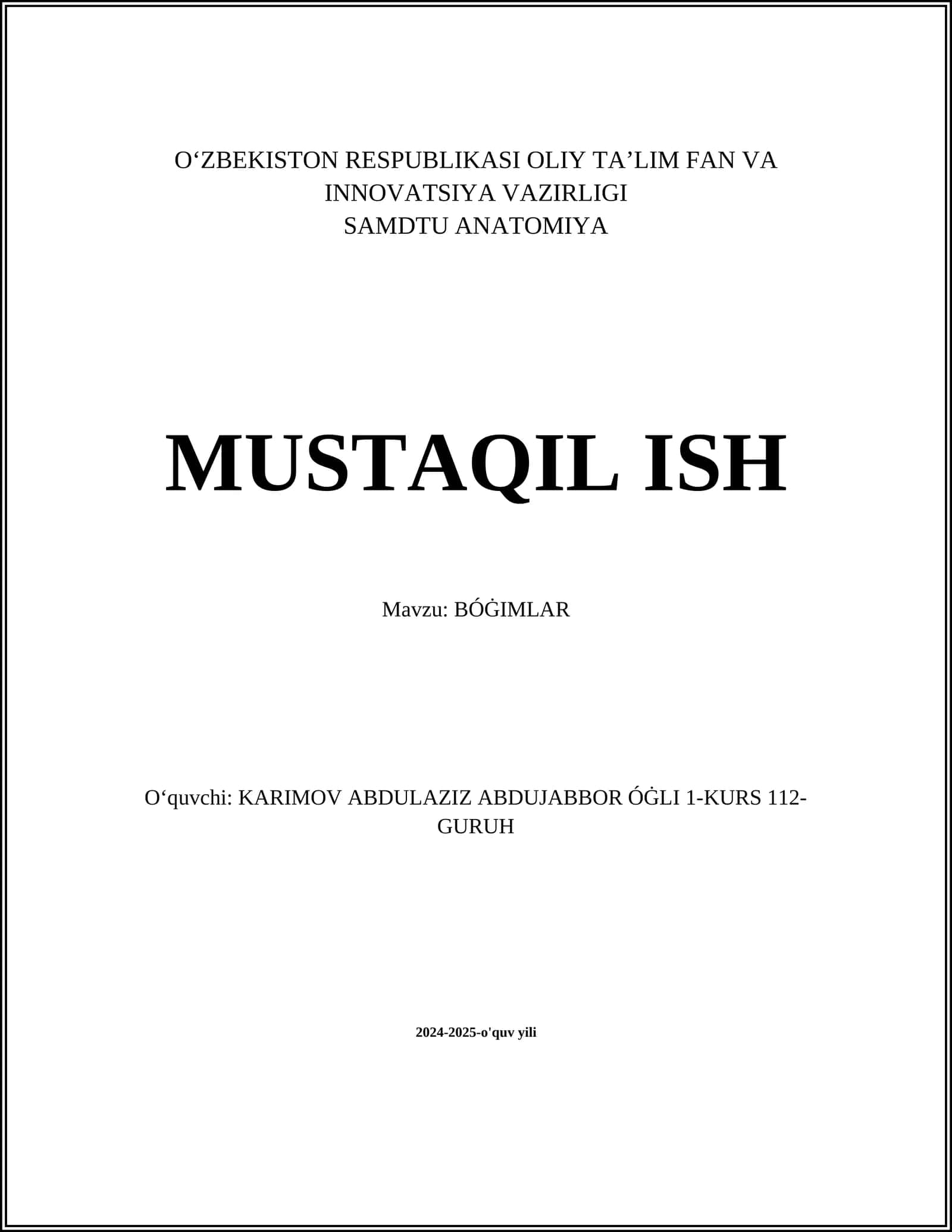 BÓĠIMLAR 1