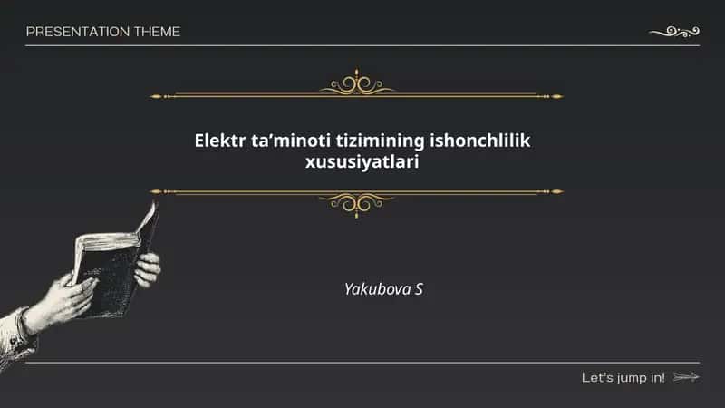 Elektr taʼminoti tizimining ishonchlilik xususiyatlari 1