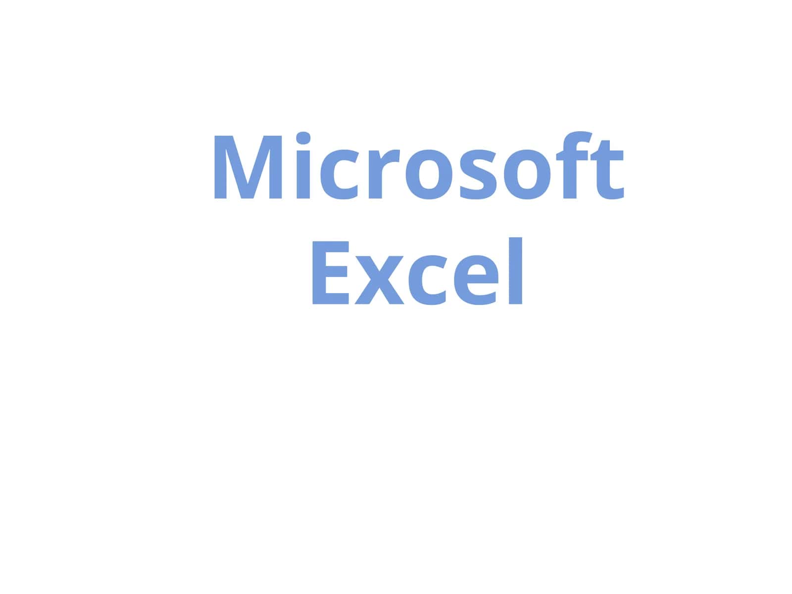 Microsoft Excel 1