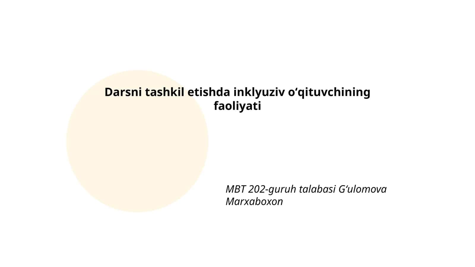 Inklyuziv oʻqituvchining faoliyati 1