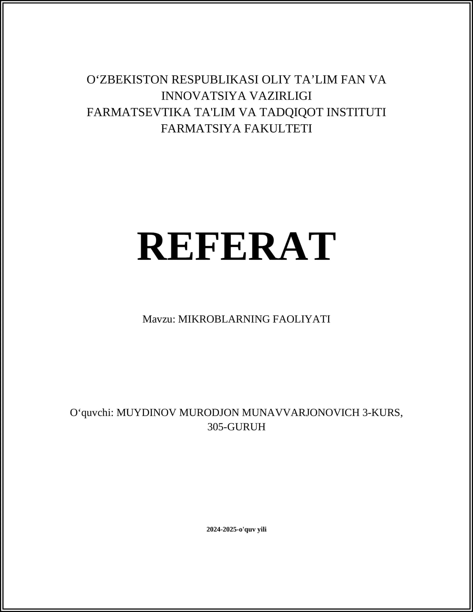MIKROBLARNING FAOLIYATI 1