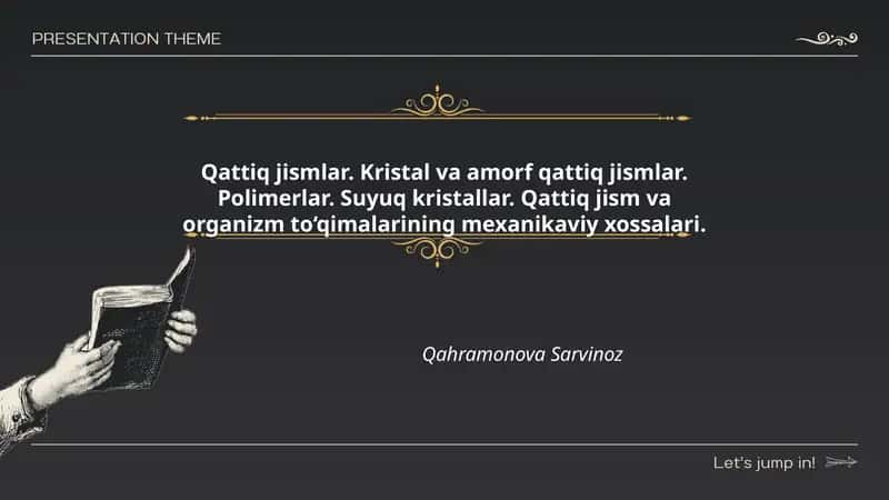 Qattiq jismlarning umumiy tasnifi va xossalari 1