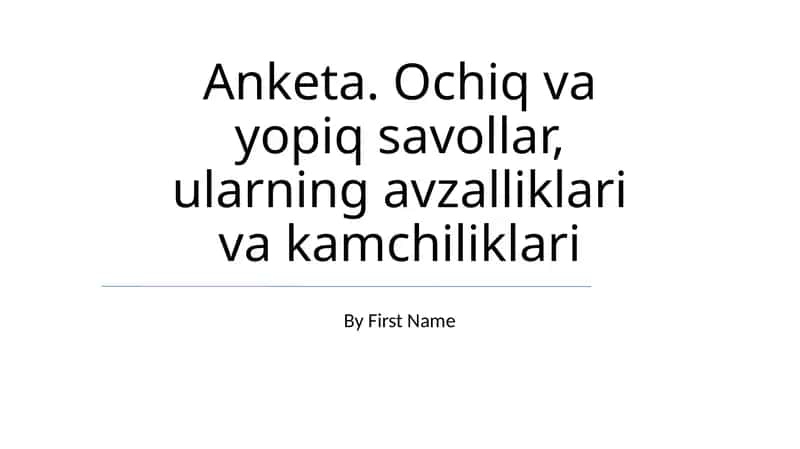 So'rovnomalar CEQ va OEQlardan 1