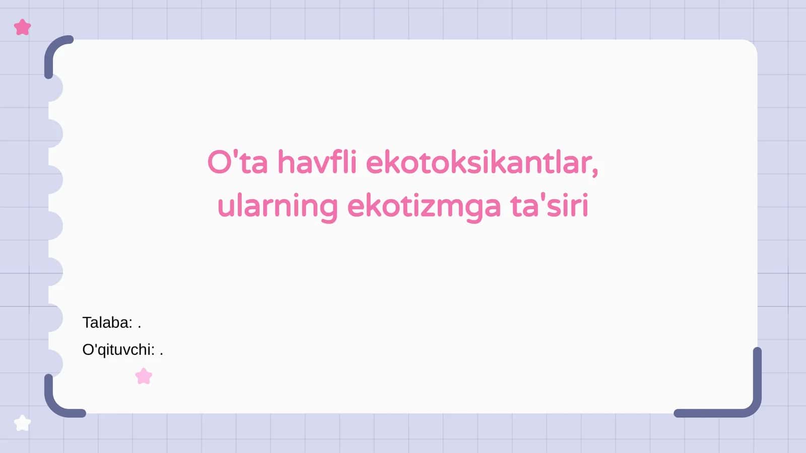 O'ta havfli ekotoksikantlar 1