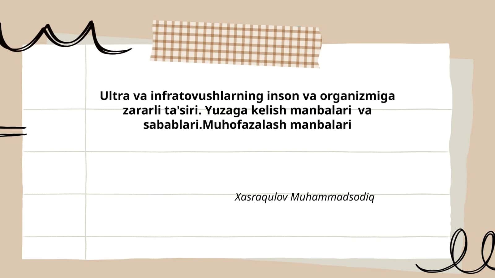 Ultra va Infratovushlar 1