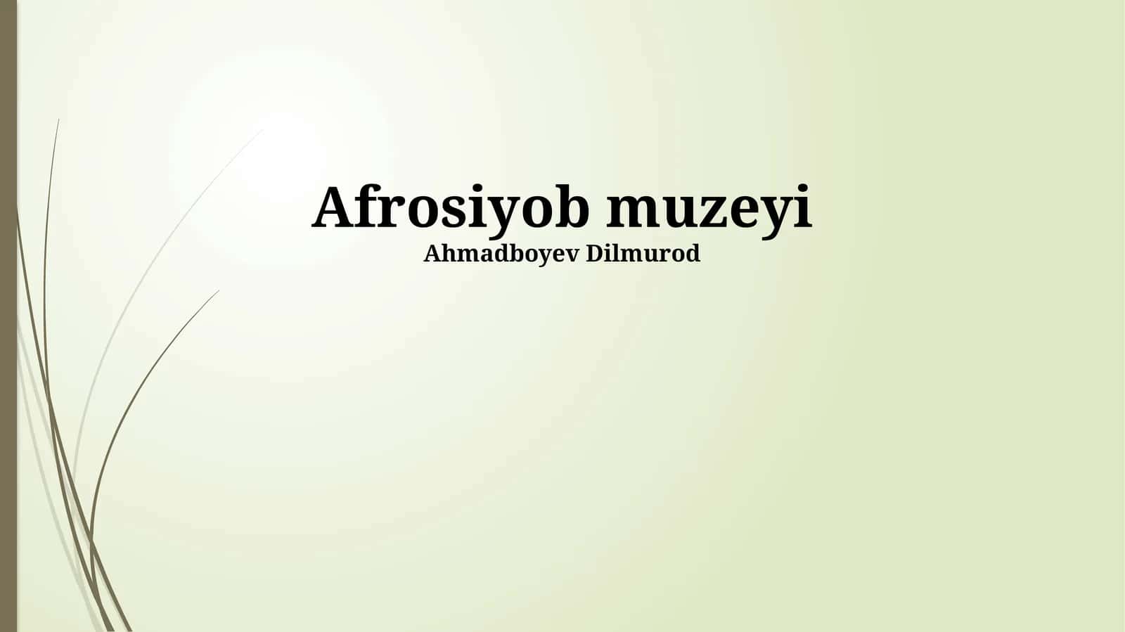 Afrosiyob muzeyi 1