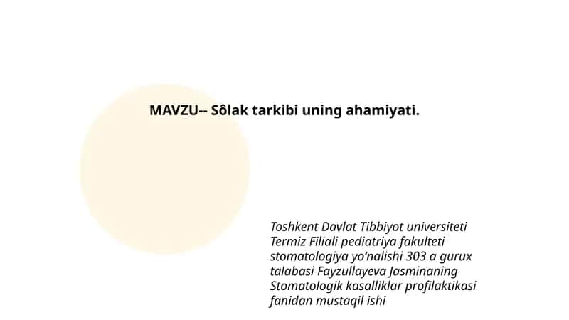 Sôlak tarkibi uning ahamiyati 1