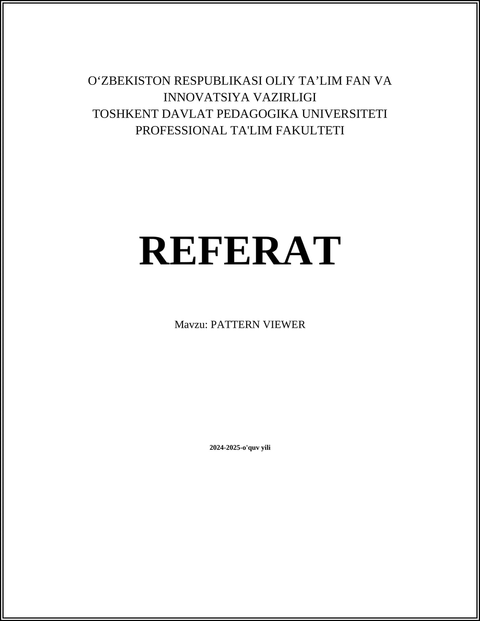 PATTERN VIEWER 1