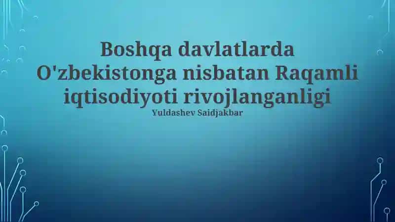 Raqamli iqtisodiyoti