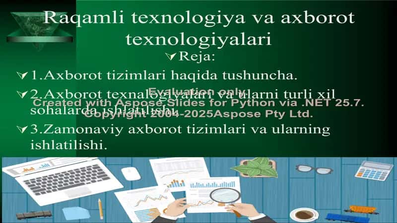 Raqamli texnologiya va axborot texnologiyalari 1