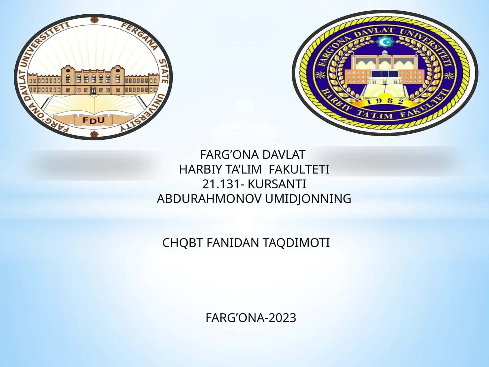 CHQBT FANIDAN TAQDIMOTI 1