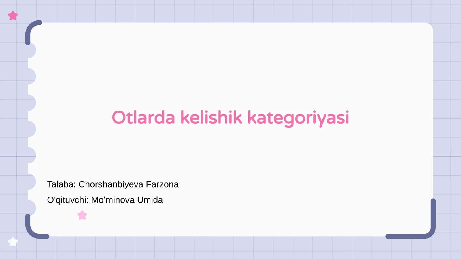 Otlarda kelishik kategoriyasi 1