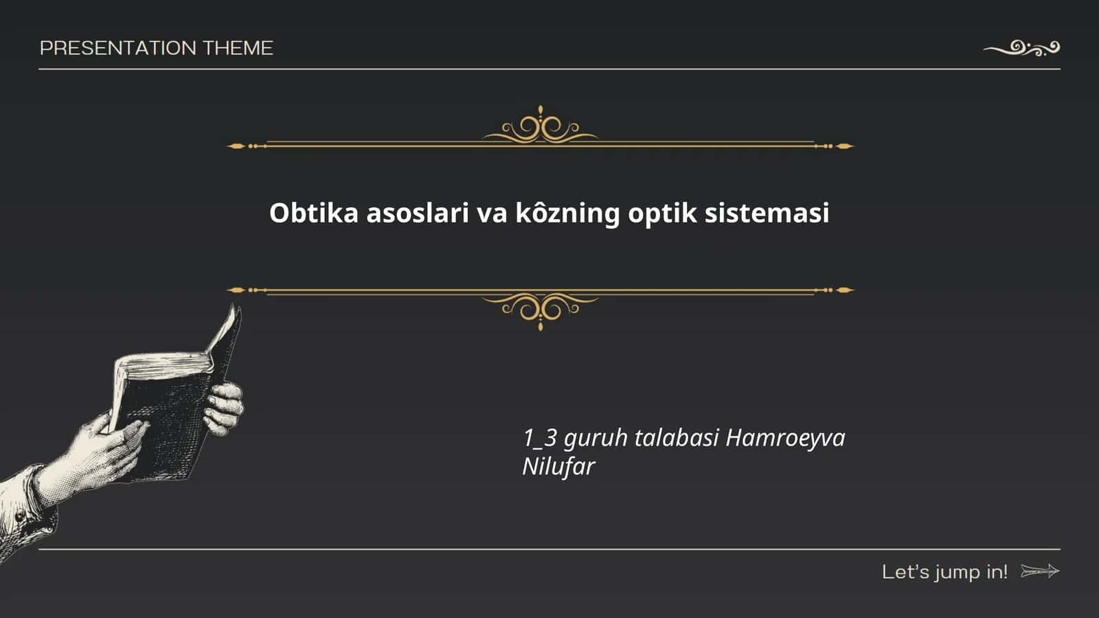 Obtika asoslari va kôzning optik sistemasi 1