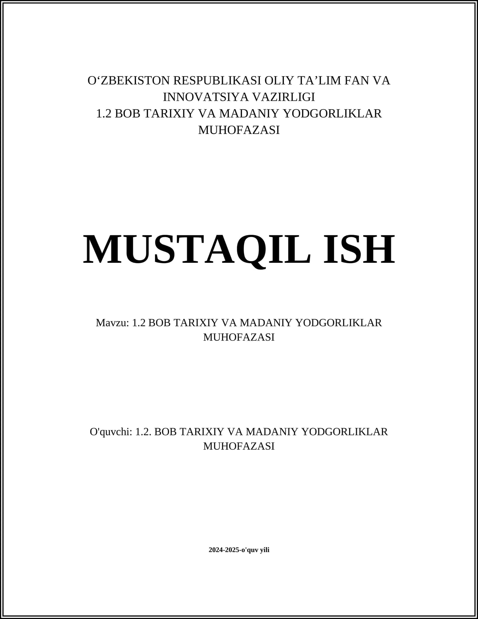 Arxeologik yodgorliklarni muhofaza qilish 1