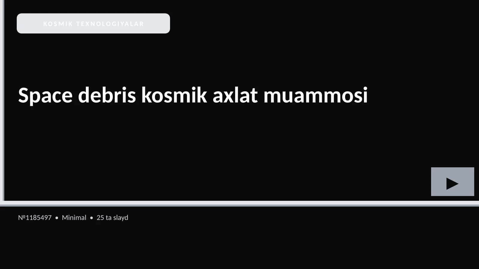 Kosmik Teknologiyalar 1