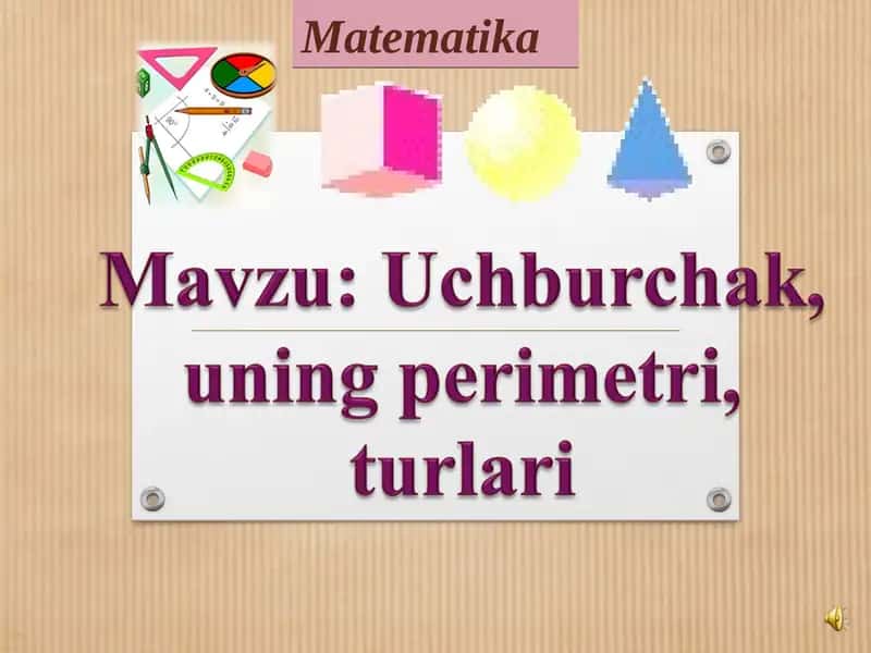 Uchburchakni yasash 1