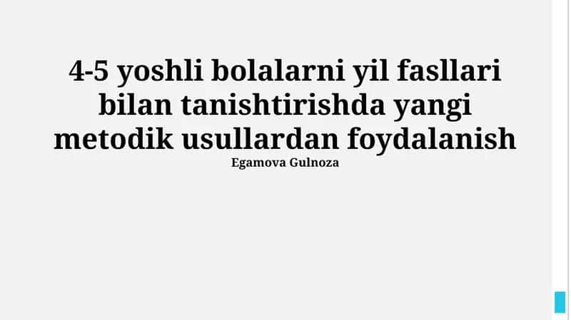 Fasllar haqida dastlabki tushunchalar 1