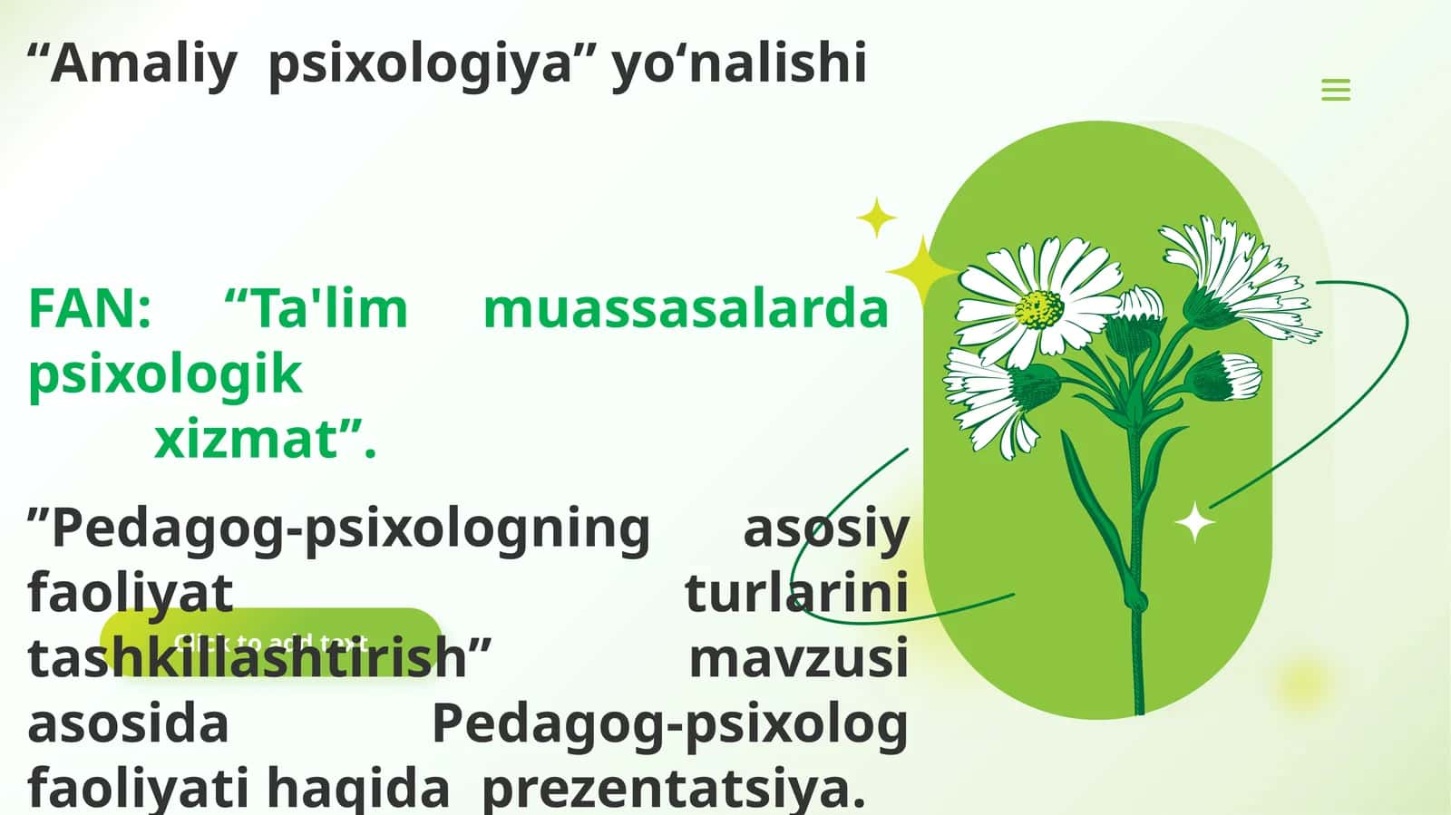 Pedagog-psixologning asosiy faoliyat turlarini tashkillashtirish 1