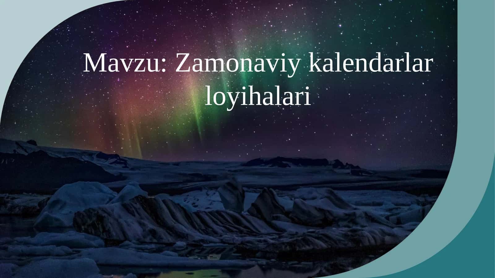 Zamonaviy kalendarlar loyihalari 1