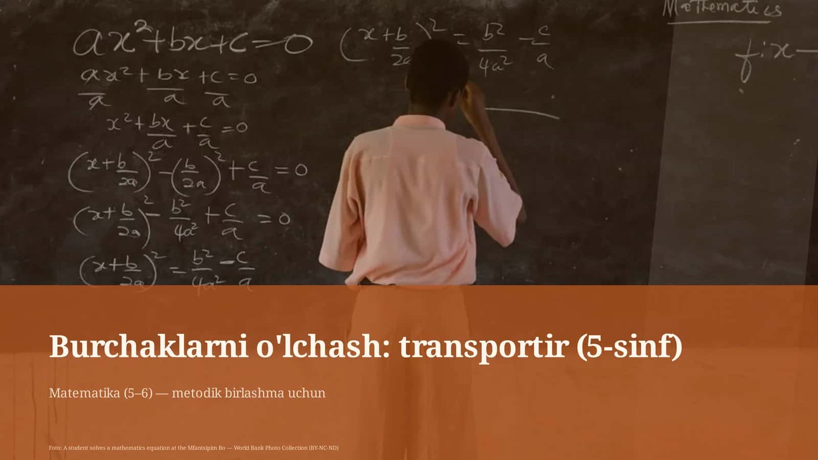 Burchaklarni o'lchash: transportir (5-sinf) 1