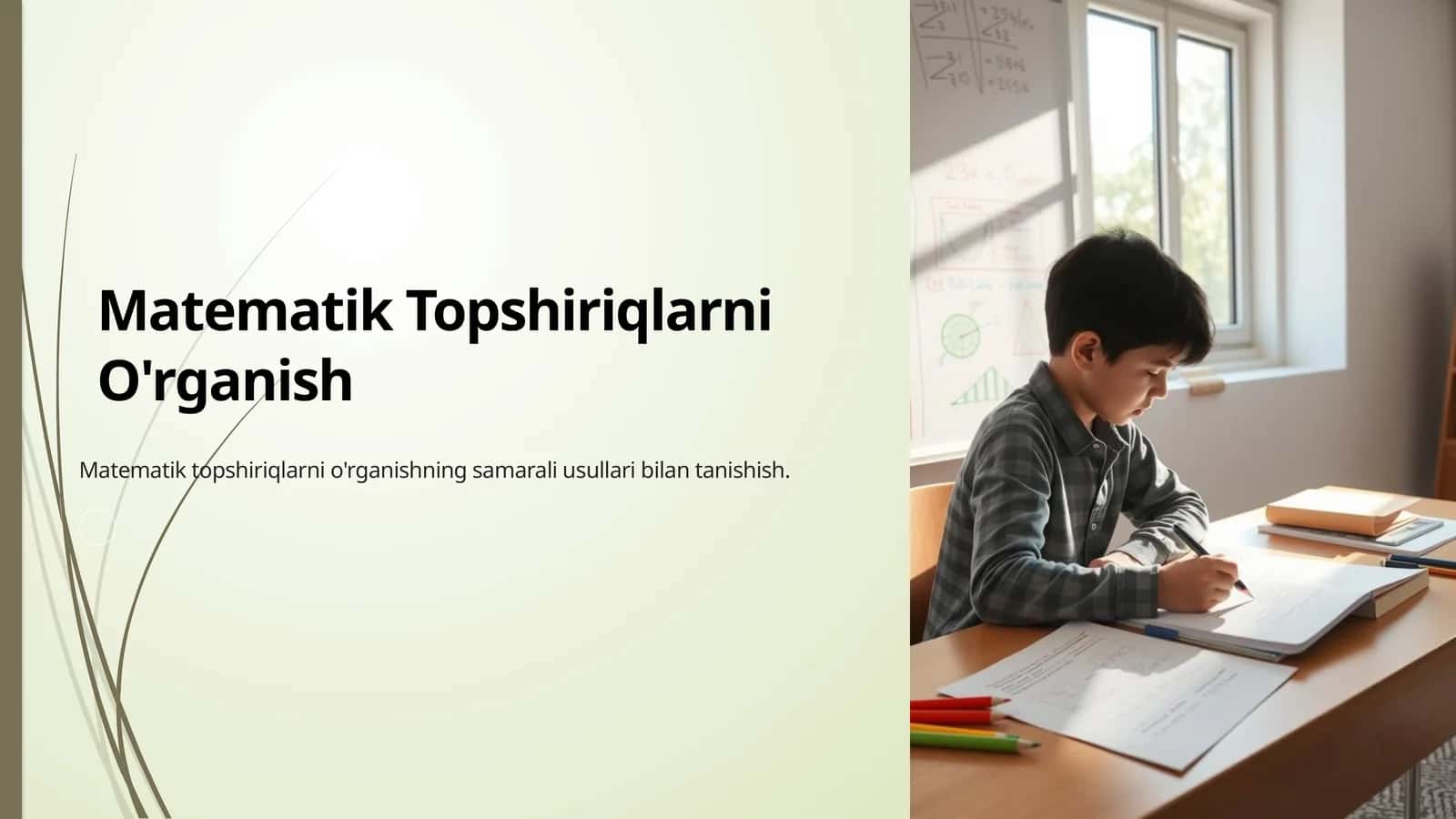 Matematik Topshiriqlarni O'rganish 1