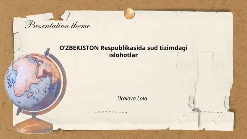 OʻZBEKISTON Respublikasida sud tizimdagi islohotlar 1
