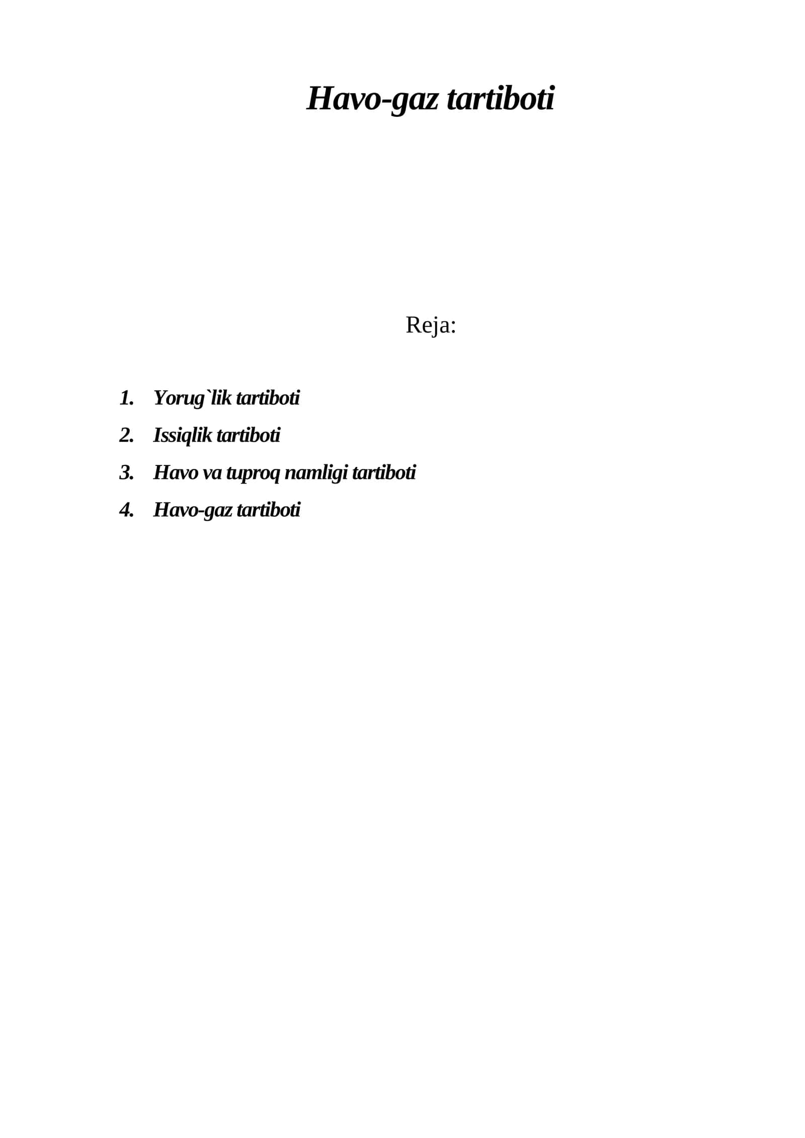 Havo-gaz tartiboti 1
