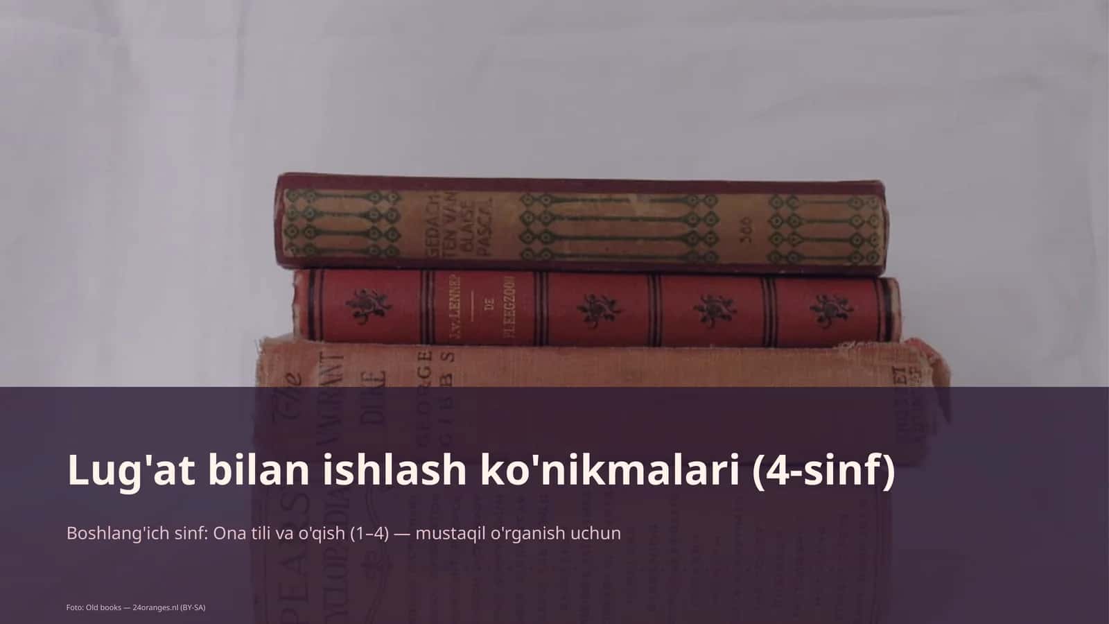 Lug'at bilan ishlash ko'nikmalari (4-sinf) 1