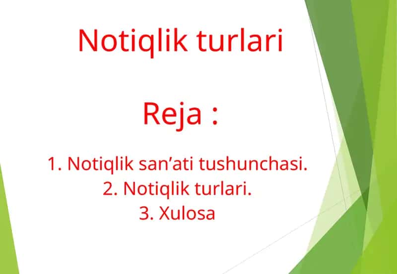 Notiqlik san’ati tushunchasi 1