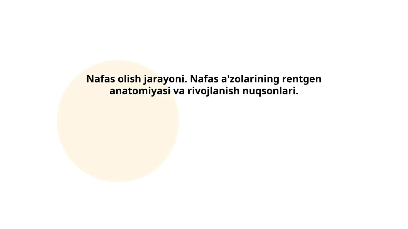 Nafas olish jarayoni 1