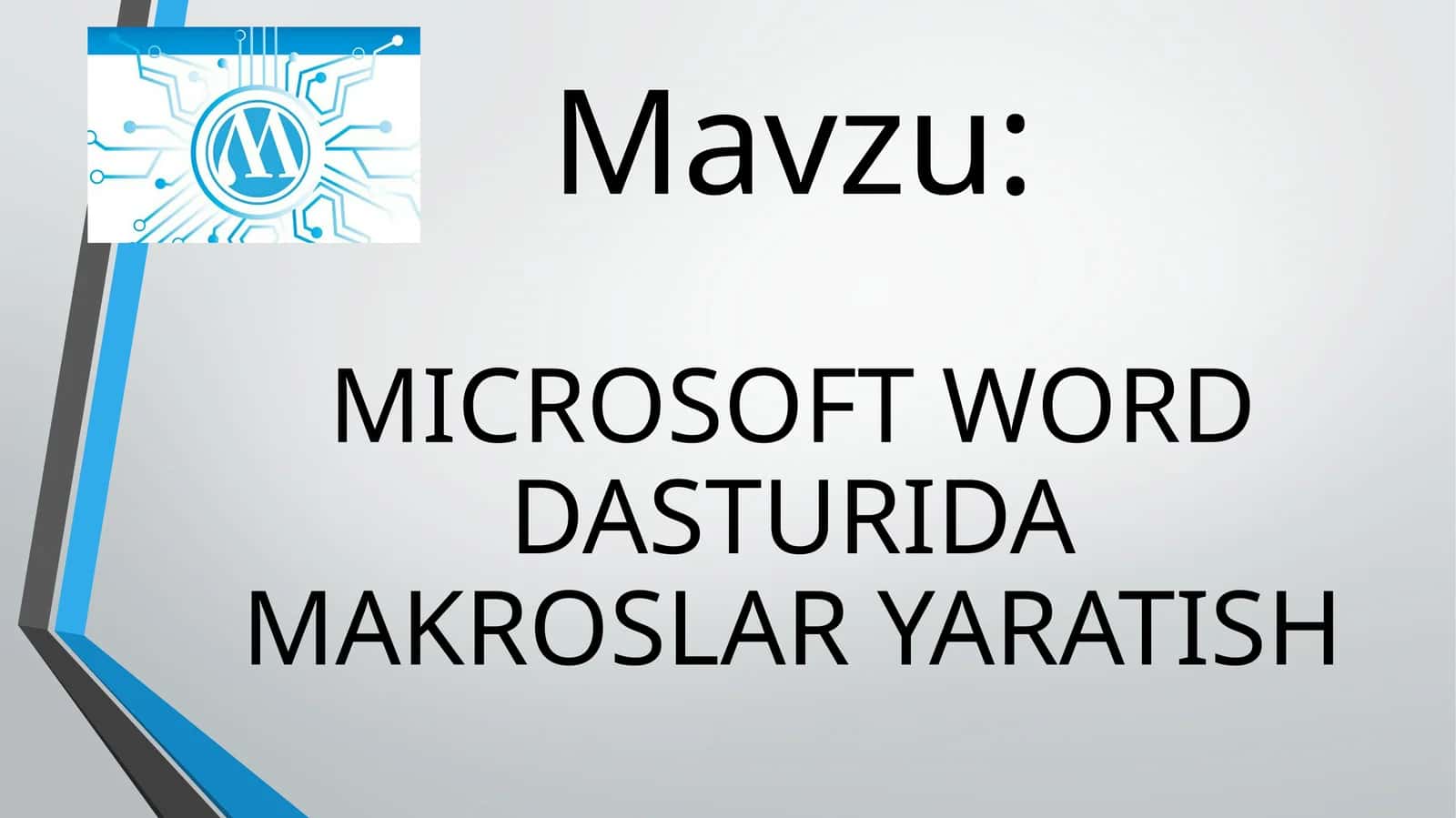 MICROSOFT WORD DASTURIDA MAKROSLAR YARATISH 1