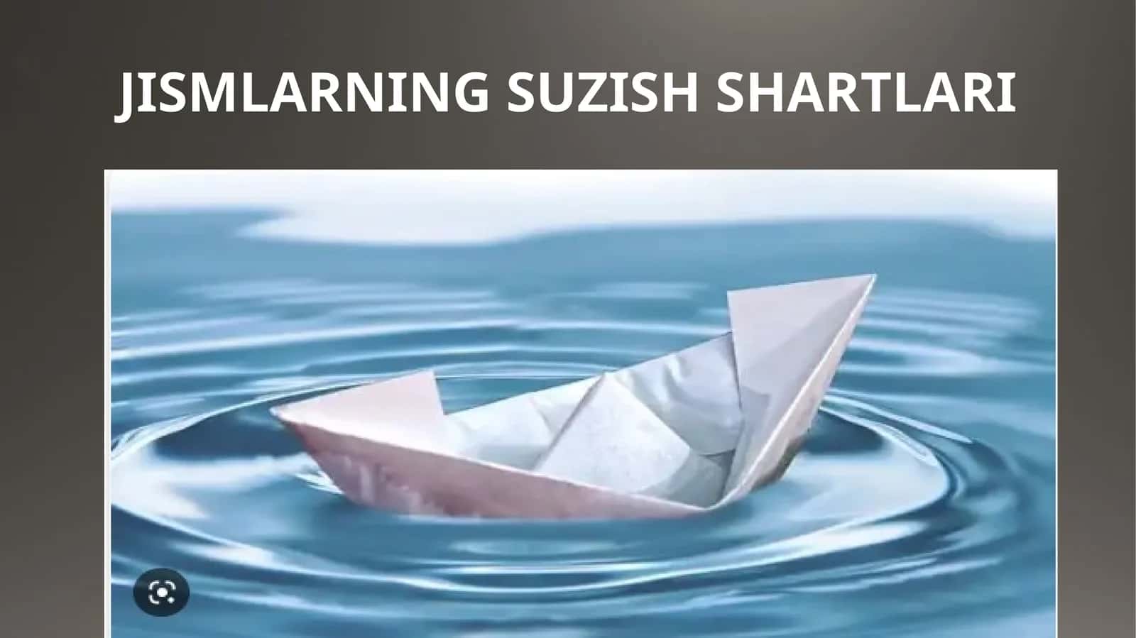 JISMLARNING SUZISH SHARTLARI 1