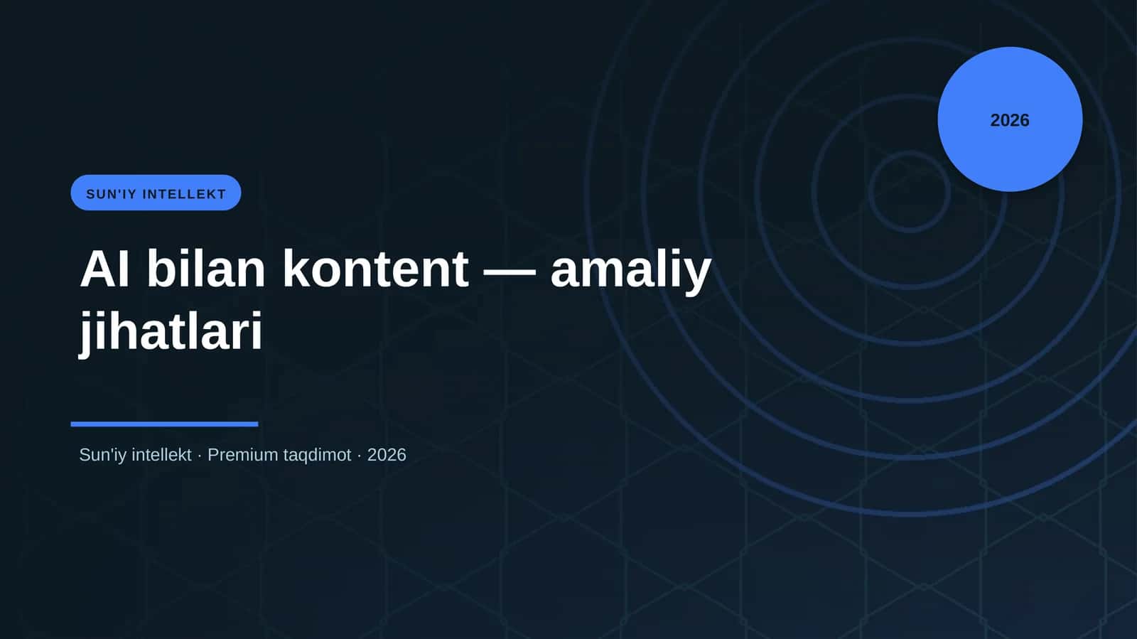 AI bilan kontent — amaliy jihatlari 1