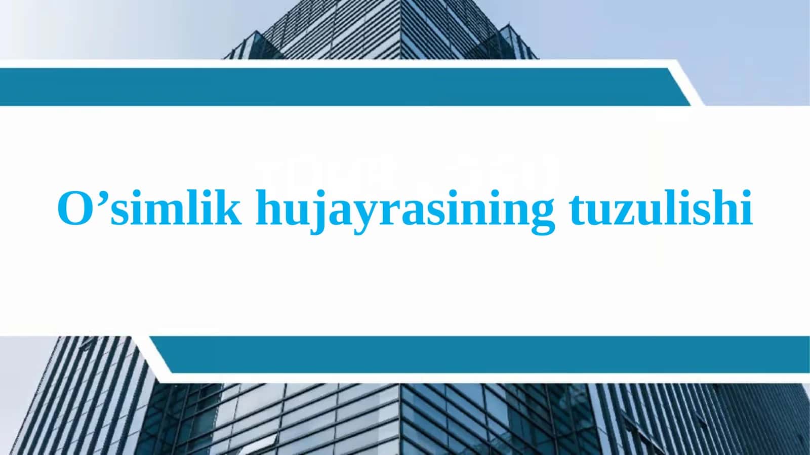 O’simlik hujayrasining tuzulishi 1