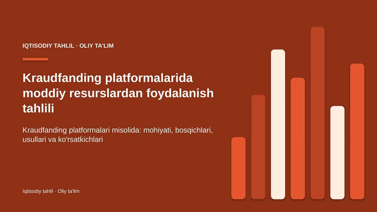 Kraudfanding platformalarida moddiy resurslardan foydalanish tahlili 1