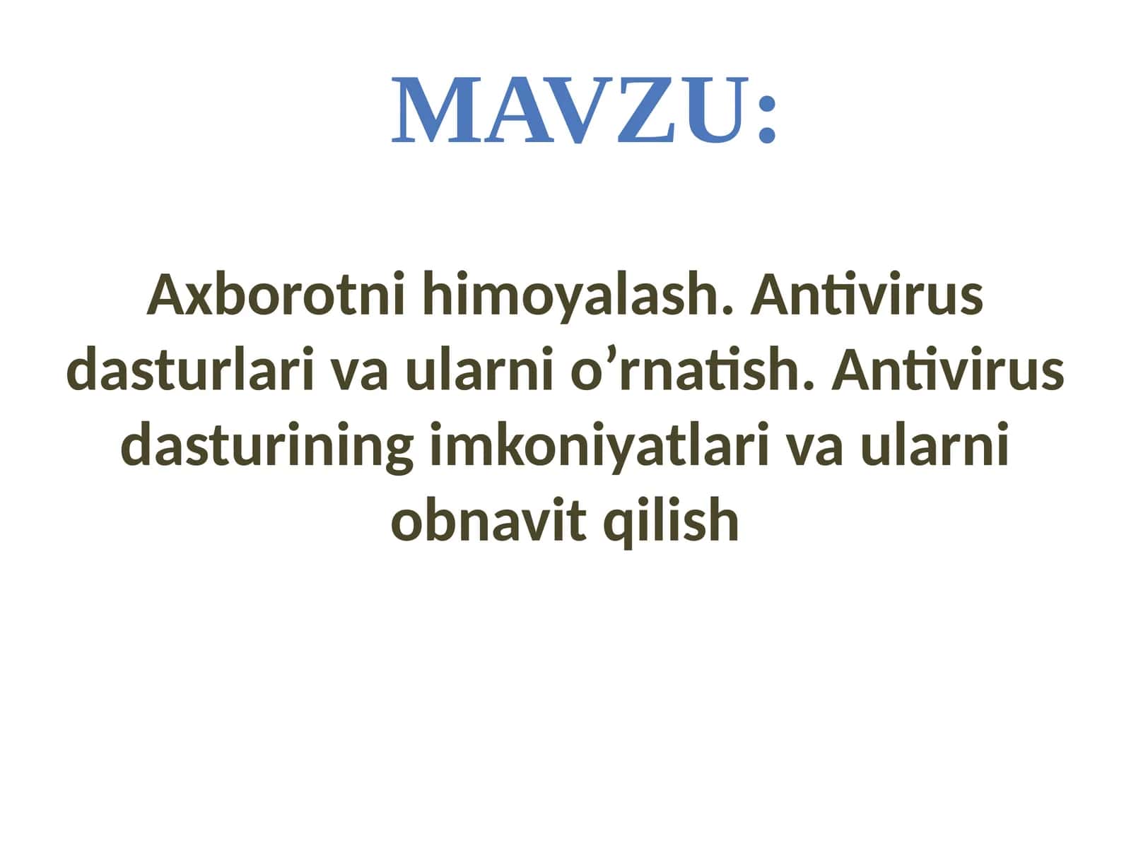 Axborotni  himoyalash 1