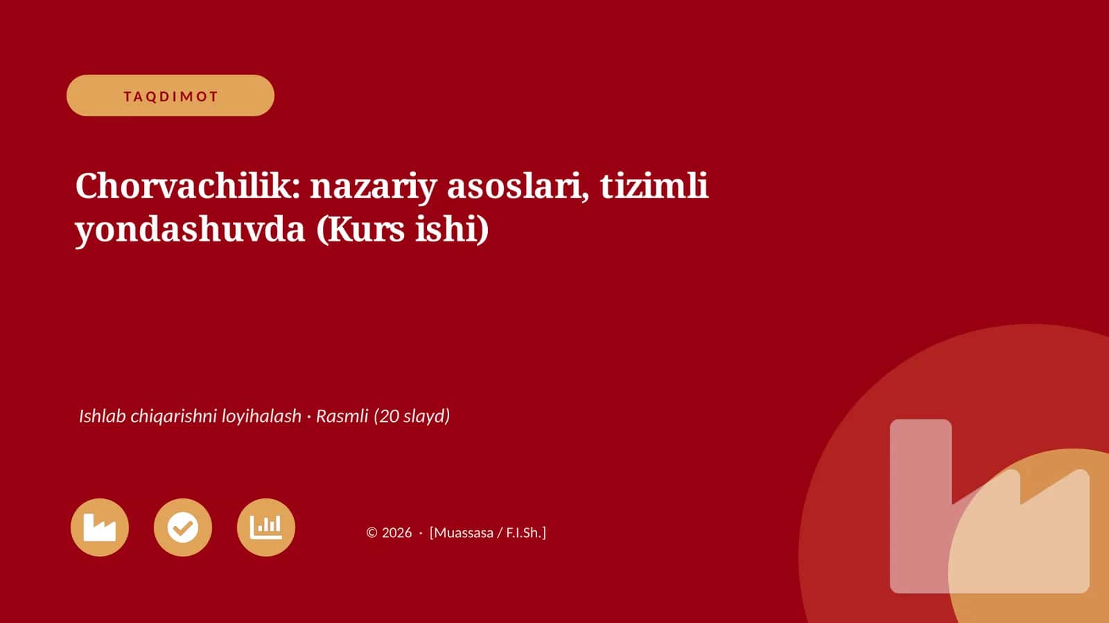 Chorvachilik: nazariy asoslari, tizimli yondashuvda 1