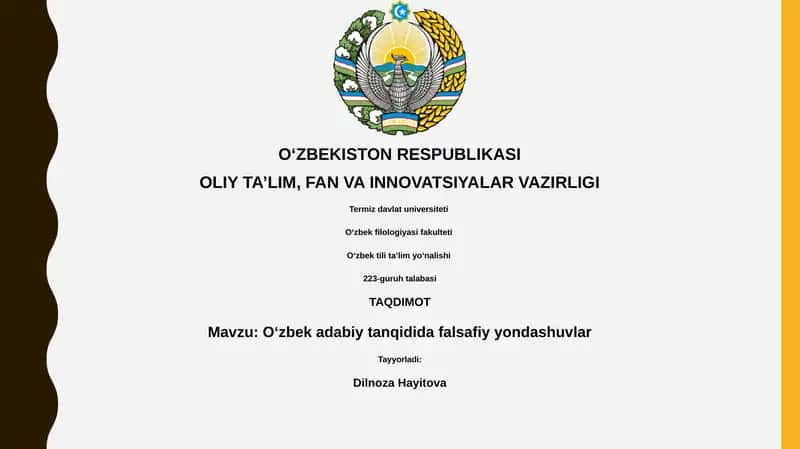 O‘zbek adabiy tanqidida falsafiy yondashuvlar 1