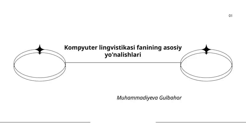 Kompyuter lingvistikasi fanining asosiy yo'nalishlari 1