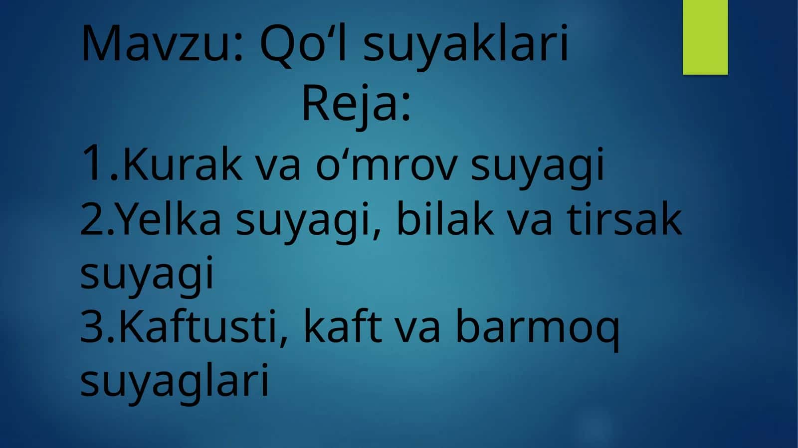 Qoʻlsuyaklari 1