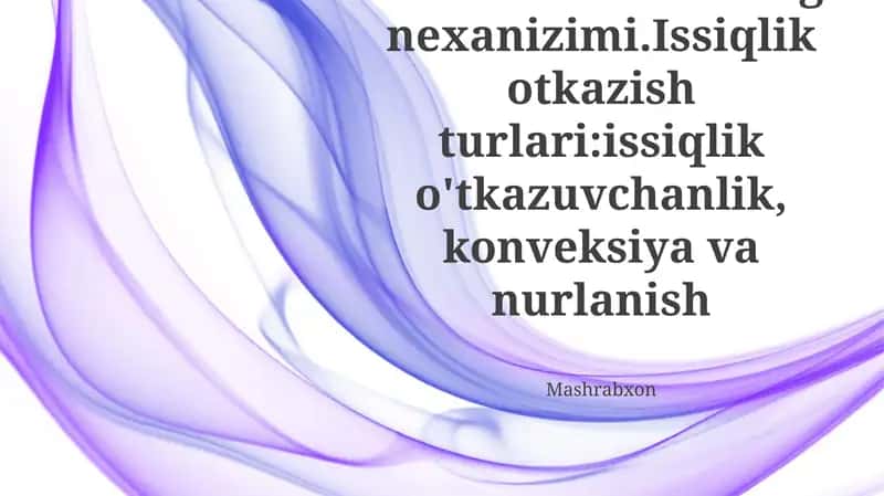 Kristallar va Issiqlik O'tkazuvchanligi 1