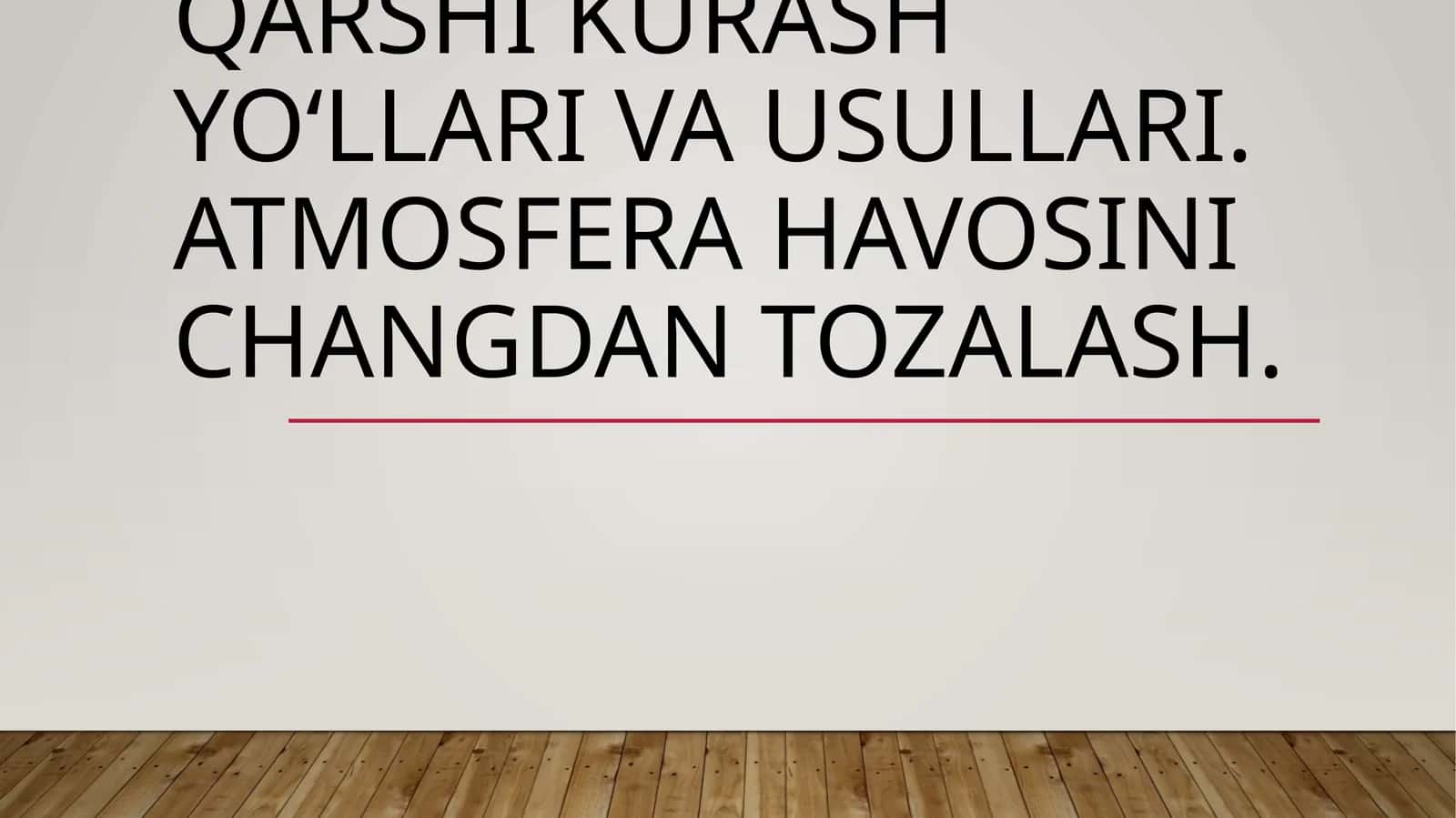 Ozon tuynugi muammosi 1
