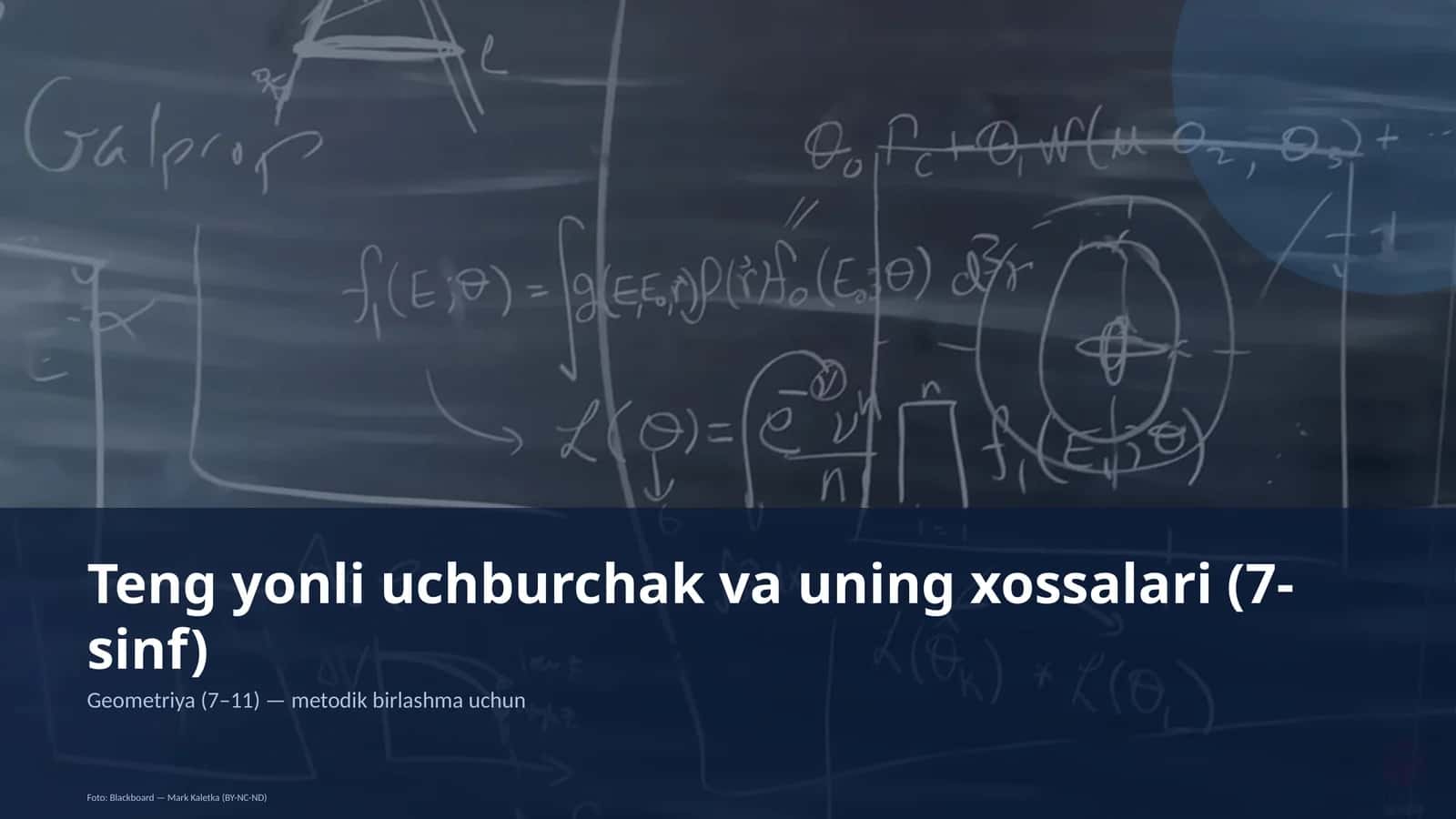 Teng yonli uchburchak va uning xossalari (7-sinf) 1