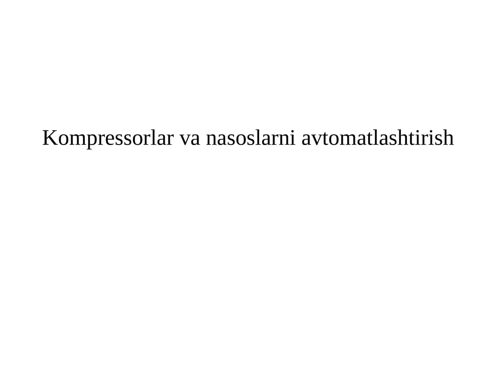 Nasoslarning klassifikatsiyasi 1