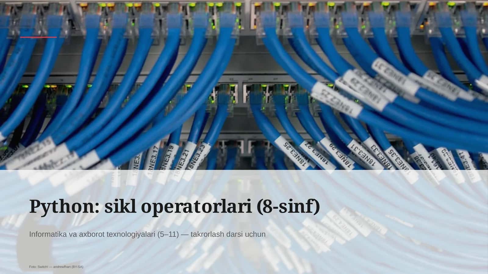 Python: sikl operatorlari (8-sinf) 1