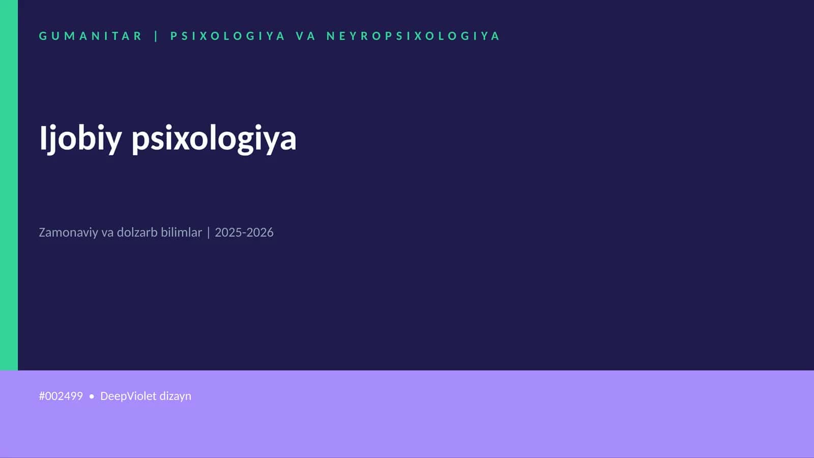 Ijobiy psixologiya 1