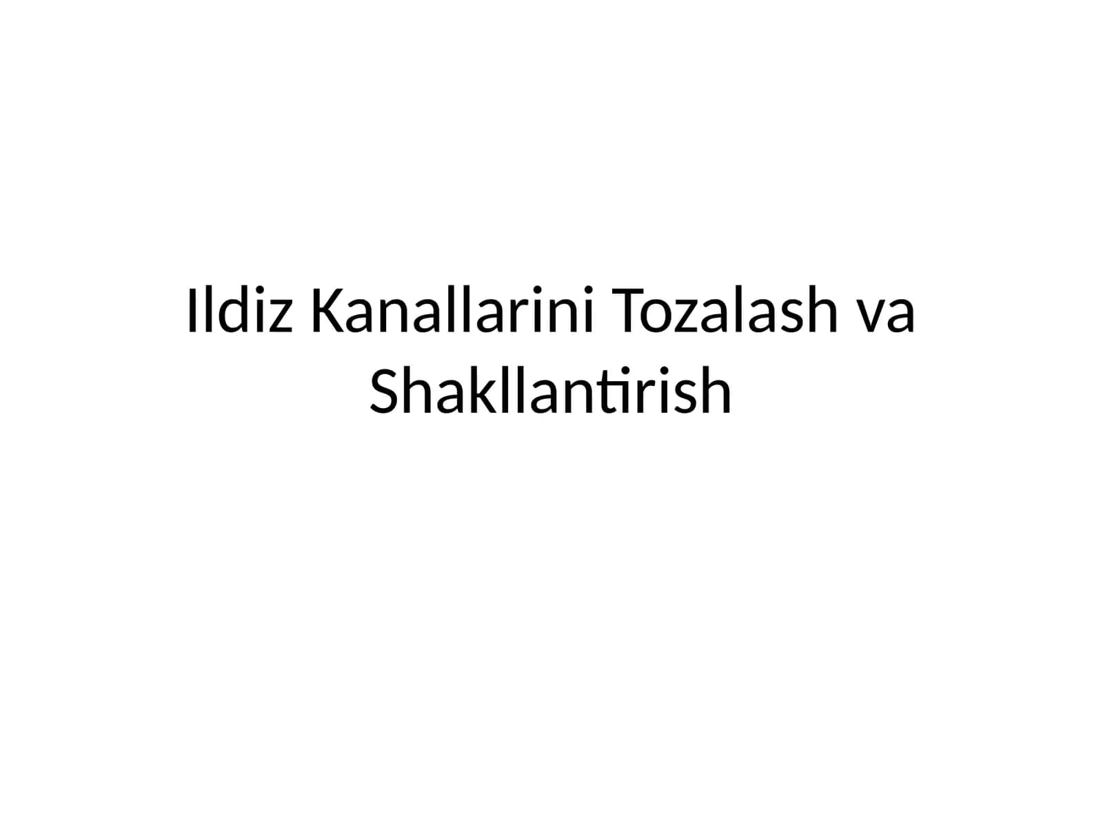 Ildiz Kanallarini Tozalash va Shakllantirish 1